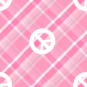 Pink and White Peace Sign