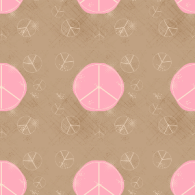 Pink and Brown Peace Sign