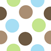 Brown, Blue, and Green Polka Dot Background