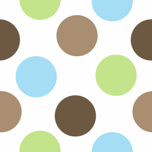 Brown, Blue, and Green Polka Dot Background