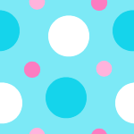Bright Blue and Pink Polka Dot Background