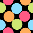 Colorful Black Polka Dot Background