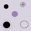 Purple and Black Retro Polka Dot Pattern