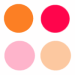 Pink and Orange Polka Dot Background