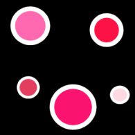 Black and Hot Pink Polka Dot Background