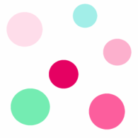 Bright Pink and Green Polka Dot Background