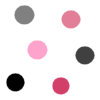 Pink Black and Gray Polka Dot Background