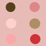 Shades of Pink and Brown Polka Dot Background