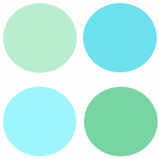 Green and Blue Polka Dot