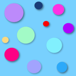 Colorful Drop Shadow Polka Dot Background