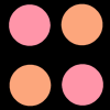 Pink and Peach Polka Dot Background