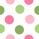 Pink and Green Polka Dot Background