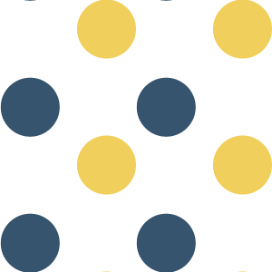 White, Navy Blue, and Yellow Polka Dot Background