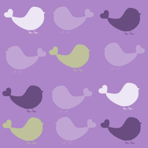 Purple Birds Background