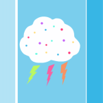 Rainbow Speckled Cloud Background