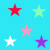 Bright Teal Stars Background
