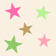 Pink Green and Brown Stars Background