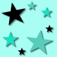 Black and Teal Stars Background