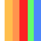 Bright Orange Red Green and Blue Striped Background