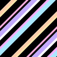 Pale Pastel Stripes on Black Background