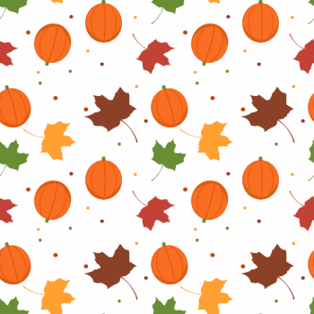Pumpkin and Leaves Thanksgiving Background