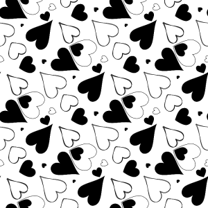 Black and White Valentine Heart Background - Black and White Valentine Heart  Background Image