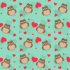 Owl Valentine's Day Background
