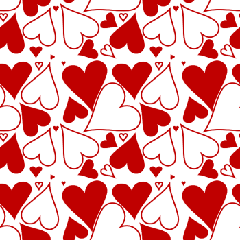 Red and White Valentine Heart Background - Red and White Valentine Heart  Background Image
