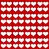 Tiny White and Red Valentine Heart Background
