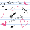 Valentine Love Doodle Background