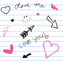 Valentine Love Doodle Background