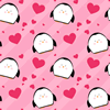 Valentine Penguin Love Background