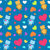 Valentine Robot Love Background