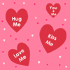 Valentine Conversation Hearts Background