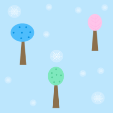 Snowy Winter Trees Background