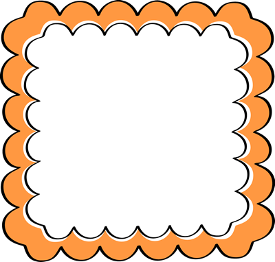 Orange Scalloped Frame