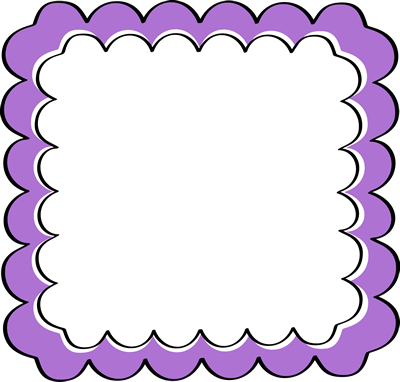 Purple Scalloped Frame