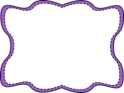 Purple Wavy Stitched Frame