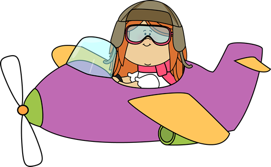 Girl Flying an Airplane