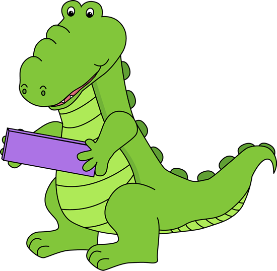 Alligator Holding a Subtraction Symbol