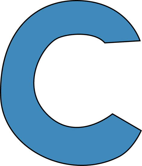Blue Alphabet Letter C
