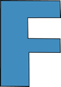 Blue Alphabet Letter F
