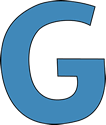 Blue Alphabet Letter G