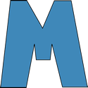 Blue Alphabet Letter M