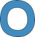 Blue Alphabet Letter O