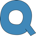 Blue Alphabet Letter Q