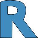 Blue Alphabet Letter R