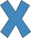 Blue Alphabet Letter X