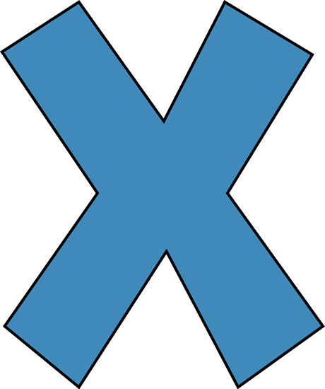 Blue Alphabet Letter X Clip Art - Blue Alphabet Letter X Image
