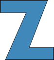 Blue Alphabet Letter Z